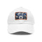 Midnight Cerulean Porcelain Baseball Cap in White with Rectangle Patch.