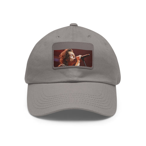 Harry Styles Melodic Cap in White with Light Brown Patch