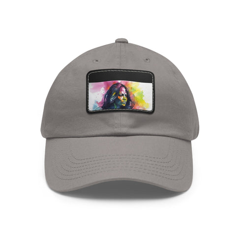 Vibrant Michelle Obama Watercolor Neon Colors cap, for fashion-forward individuals.