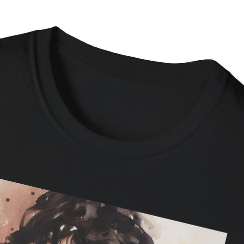 Paolo Maldini Charcoal Watercolor T-Shirt Italian Football Legend Inspired Tee