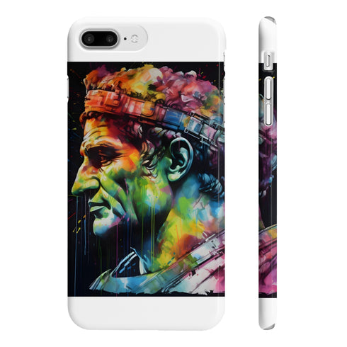 Neon Emperor Caesar Phone Case in Glossy Finish for iPhone 7/8 Plus.