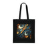 Fractal Dimensions Tote Bag, Black Cotton Tote with Intricate Fractal Pattern