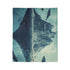 Floating Mountain Surrounded by Whales — Plush Fleece Throw Blanket — Product Detail View 7