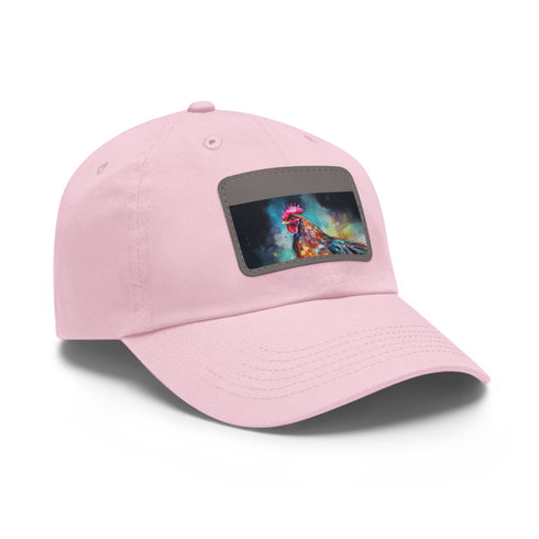 Fierce Feathers Rooster Cap in White with Light Brown Patch