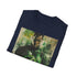 Charcoal cotton T-shirt with vivid Green Lantern superhero portrait
