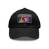 Vibrant watercolor Tom Holland-inspired baseball cap in neon colors.