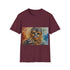Chewbacca watercolor t-shirt in charcoal, size S, DTG design, crew neck.