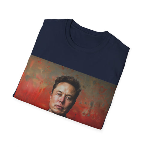 Elon Musk innovation icon tee in charcoal for men size small.