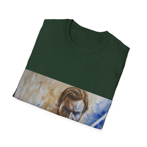 Forceful Fashion Obi Wan Lightsaber Cotton Crew Neck T-Shirt Charcoal Men S.