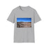 Charcoal cotton crew neck t-shirt inspired by vibrant Atacama Desert scenery