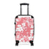 Pink and white cherry blossom small suitcase for stylish travelers.