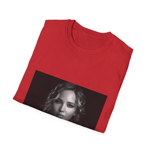 Charcoal cotton crew neck T-shirt with textured graphic and regular fit