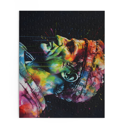 Vibrant Caesar Watercolor Neon Colors jigsaw puzzle for all ages.