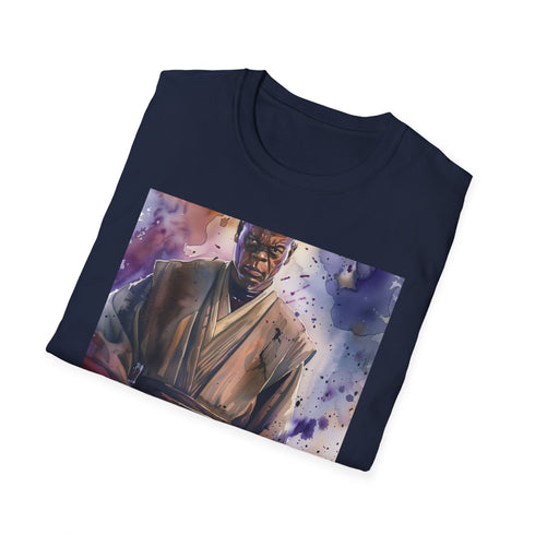 Charcoal cotton T-shirt with Jedi Master graphic in regular fit