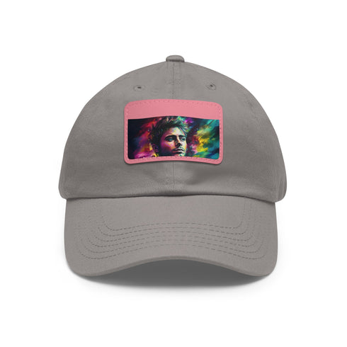 Neon Dreams Zac Efron Watercolor Cap - White Rectangle Vegan Hat