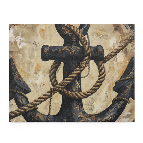 Anchor and Rope Jigsaw Puzzle - Nautical theme puzzle for a touch of maritime charm