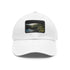 Maui Breeze White Baseball Cap with Light Brown Palm Tree Patch.
