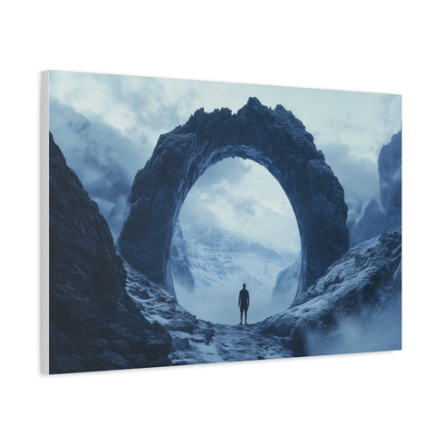 Portal Mirror Above Skyscrapers — Canvas Wall Art — Product Detail View 6