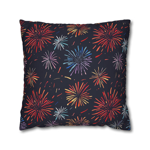 Fireworks Festive Pillowcase - Vibrant bursts of color for festive bedroom decor