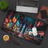 Nighttime Times Square desk mat with vibrant urban photograph.