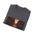 Charcoal cotton crew neck t-shirt with Rome sunset graphic