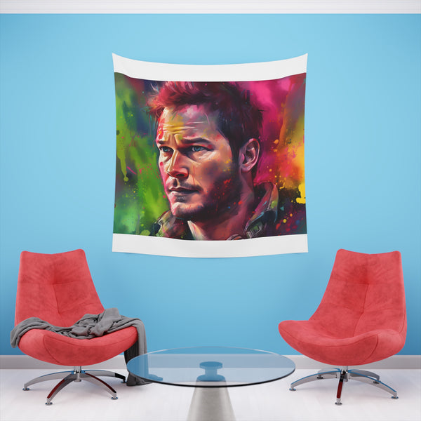 Pratt in Neon: A Tapestry of Heroic Charm and Dynamic Versatility
This | Wall Tapestry | All Over Print, AOP, Decor, Halloween, Home & Living, Home Decor, Indoor, Spring Essentials, Sublimation, Tapestry | Prints with Passion