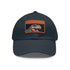 Dino Dreams Watercolor Neon Unisex Cotton Baseball Cap - White Rectangle
