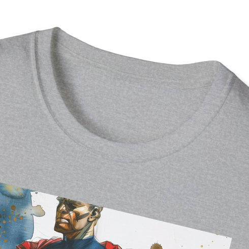 Homelander t-shirt in Charcoal, Regular Fit, Crew Neck, Cotton Fabric