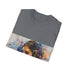 Charcoal cotton t-shirt featuring watercolor Princess Leia art regular fit