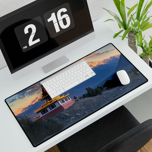Mountain Temple at Golden Hour Gaming XXL Extended Desk Mat