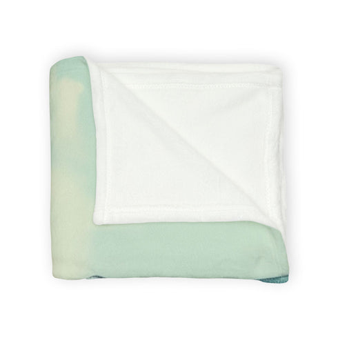 Floating Mountain Surrounded by Whales — Plush Fleece Throw Blanket — Product Detail View 11