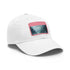Mystic Horizon Baseball Cap in White with Light Brown Rectangle Patch