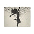 Dance-inspired sublimation blanket with elegant dancer and musical notes design.