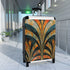 Abstract art deco patterned black suitcase for stylish travel adventurers.