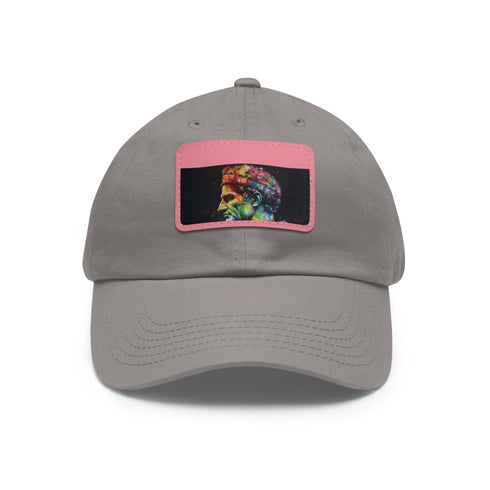 Caesar Neon Dream Baseball Cap in White with Light Brown Patch