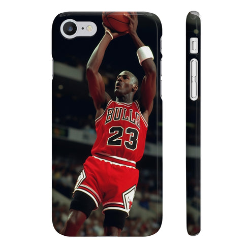 Chicago Bulls Legend iPhone 7/8 Plus Slim Glossy Phone Case Iconic Michael Jordan Design