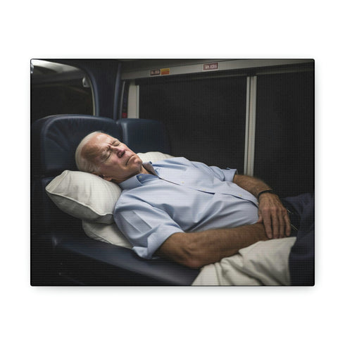 Joe Biden portrait canvas print, 8" x 10", indoor decor.