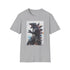 Charcoal cotton T-shirt featuring Godzilla design with regular fit crew neck