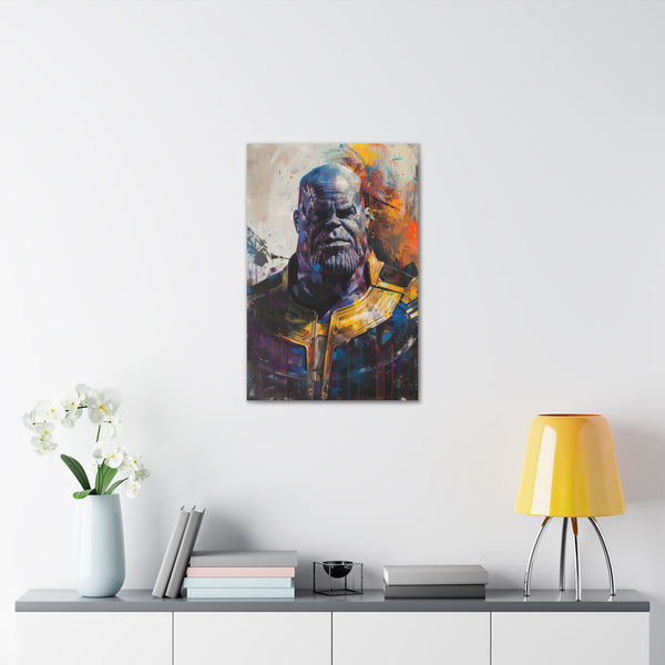 Thanos Poster Canvas Art: Mad Titan's Bold Presence for Marvel fans.