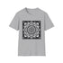 Serene Mandala Journey Inner Peace T-Shirt in Charcoal, Size S
