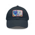 Eiffel Tower Dreams Watercolor Baseball Cap in White Rectangle Variant