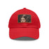 Galactic Princess Leia embroidered baseball cap with rectangle shape in white.