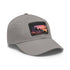 Miami Sunset Baseball Cap in White with Light Brown Patch