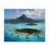 10x8 Bora Bora Paradise jigsaw puzzle with tropical overwater bungalows.