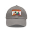 Koala watercolor baseball cap in white with light brown patch.