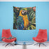 Parrot Paradise: A Tropical Tapestry | Wall Tapestry | All Over Print, AOP, Decor, Halloween, Home & Living, Home Decor, Indoor, Spring Essentials, Sublimation, Tapestry | Prints with Passion
