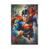 Superman canvas art print, showcasing hope and strength through bold brushstrokes.