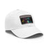 Gorilla Glow Watercolor Hat, White with Light Brown Patch, Unisex Vegan Cotton.
