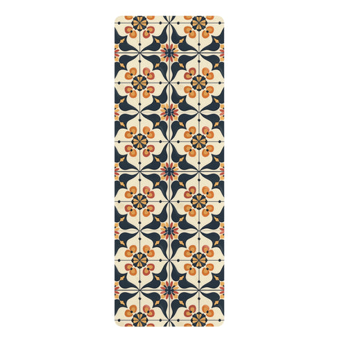 Artisan Tiles 26" x 70" Rubber Yoga Mat Mindfulness Serenity Design