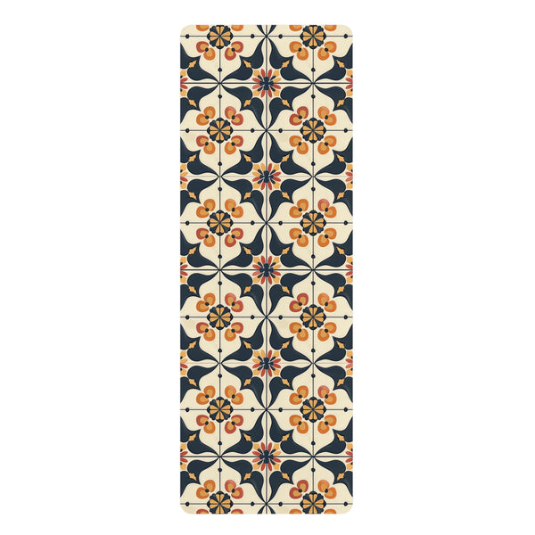 Artisan Tiles 26" x 70" Rubber Yoga Mat Mindfulness Serenity Design